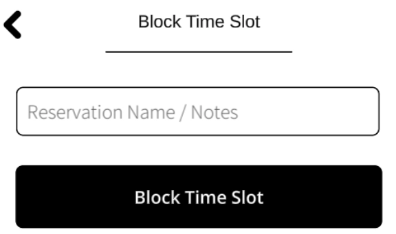 Blocking time slots on a table for VIP holds and private events